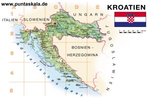 Landkarte von Kroatien